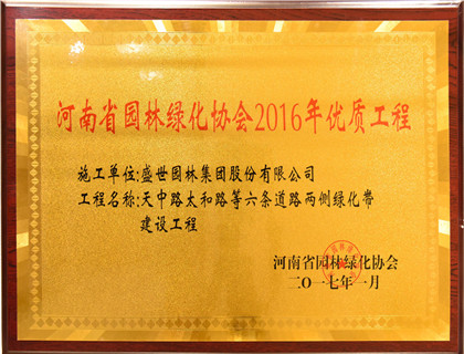 河南省2016年优质工程